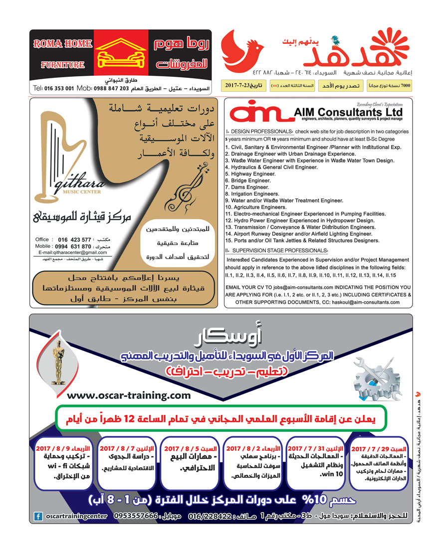 العدد: 55 - جريدة هدهد الإعلانية
